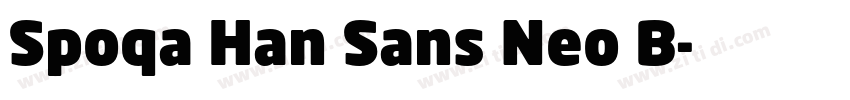 Spoqa Han Sans Neo B字体转换